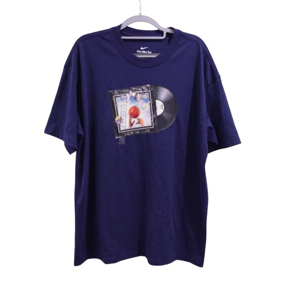 NWOT Nike Harmonic Game Basketball Short Sleeve Tee T-shirt Sz M Blue Loose Fit - Picture 1 of 3